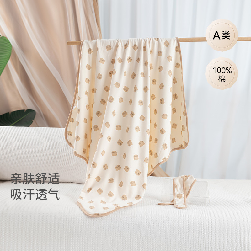 Baby Blanket Type a Newborn Swaddle Delivery Room Blanket Newborn Baby Cartoon Wrap Warm Blanket Pure Cotton