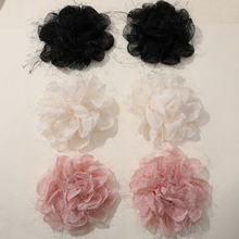 初秋温柔慵懒感布艺亮丝山茶花diy手工头绳手腕花服饰辅料配件