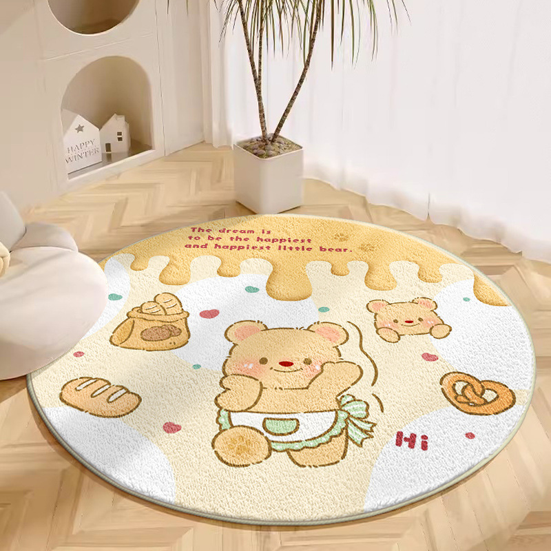 Butter bear imitation cashmere carpet absorbent non-slip cool floor mat children's room bedside blanket climbing mat a generation of hair