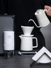 旅行箱白晝黑夜手沖咖啡壺套裝戶外電動磨豆機露營咖啡禮盒