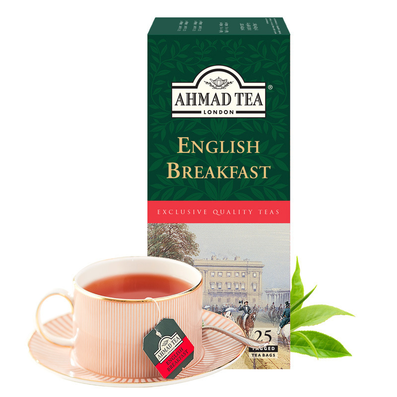 British Yaman AHMAD TEA British breakfast black TEA 25 bags simple bag boxed imported bag TEA leaf TEA bag