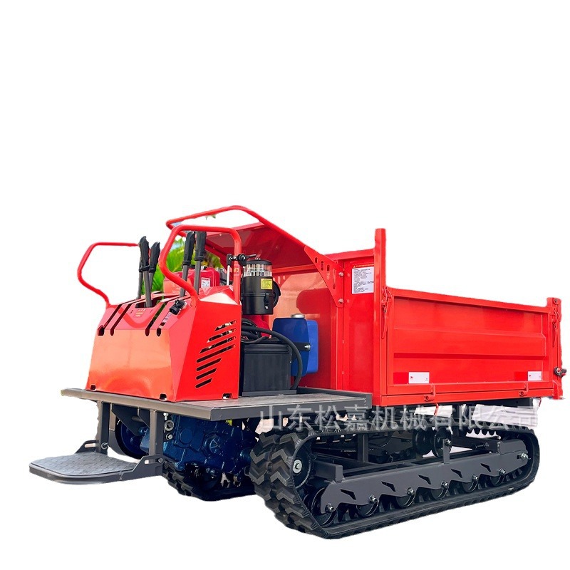 Todo terreno de escalada de montaña de campo de arroz, ingeniería de escalada de montaña de tigre, camión basculante para huerto pequeño transporte de orugas