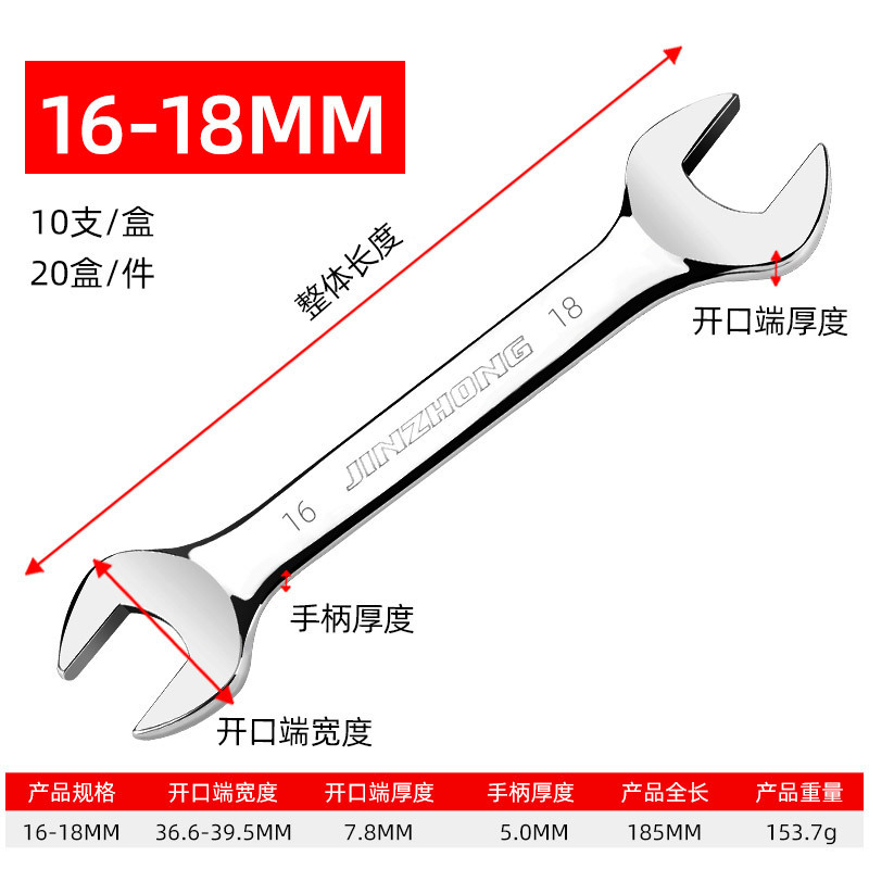 工場の両頭手動レンチ鏡面多規格レンチフォーク公製二頭開口レンチ現物ロット|undefined