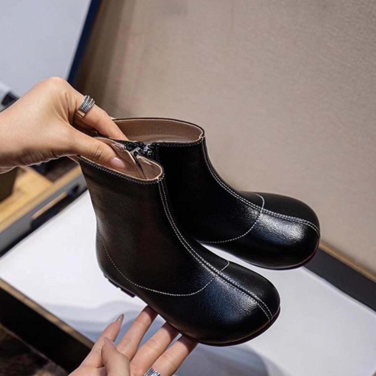 Girls' Shoes, Kidsren's Boots, Autumn and Winter Korean Style New Winter Short Boots, Fleece-Lined Cotton Shoes, Little Girls' Martin Boots X0