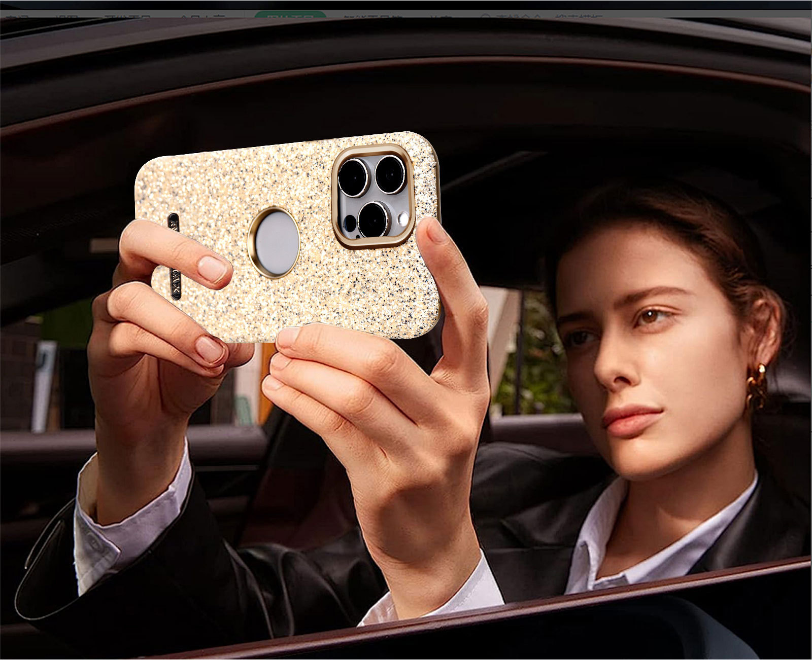 Ốp lưng iPhone 16 Pro Max từ tính chống rơi, viền dày bảo vệ toàn diện, thiết kế sang trọng hồng long lanh — Nhãn lộn lấp lánh màu đen có tích hợp hút từ tính, Nhãn lộ màu xám lấp lánh có tích hợp hút từ tính, Nhãn lộ màu xanh lấp lánh với lực hút từ tính tích hợp, Nhãn lộ màu đỏ lấp lánh với lực hút từ tính tích hợp chi tiết 6