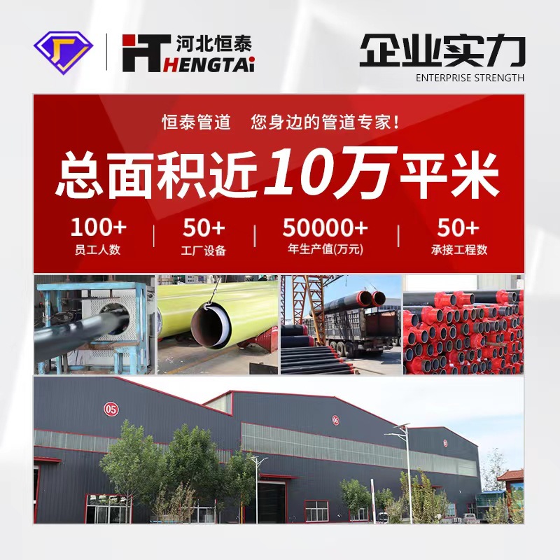 Tubo de aislamiento térmico prefabricado de poliuretano enterrado directo chaqueta negra tubo de aislamiento térmico enterrado directo calefacción de la comunidad Q235B tubo de acero aislante térmico