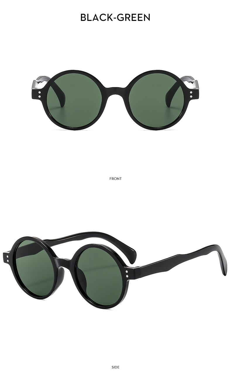 36g Weight Full Frame Glasses Structure Sunglasses Classification PC, UV400 Protection Lens Material Round Frame Glasses Style Travel, Street Occasion Solid Color Pattern All Seasons Season Unisex Gender Vintage Style, Simple Style Style Vintage Style Simple Style Solid Color PC UV400 Protection Round Frame Full Frame Women's Sunglasses 15