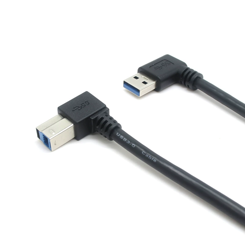 Индивидуизированный USB 3.0 BM верхний изгиб до USB 3.0 AM левый изгиб двойной локоть мужчина к мужчине удлинительный кабель данных
