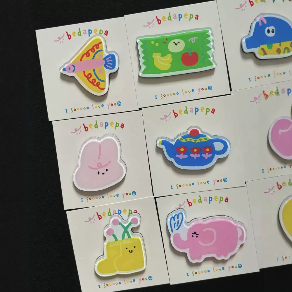 亚克力卡通冰箱贴定制可爱文创旅游纪念滴胶冰箱贴城市磁吸贴定做