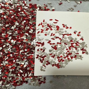 Popular small flat special-shaped diamond red nail sticking Diamond Glass diamond wholesale internet celebrity nail drill wholesale