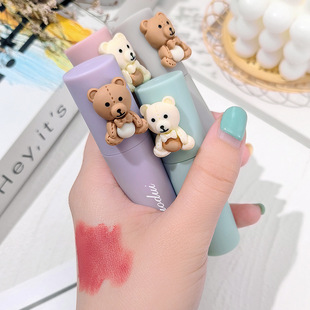 CUODUI cute bear Velvet Matte Lip mud matte lip glaze moisturizing cheap lip gloss lipstick wholesale factory delivery