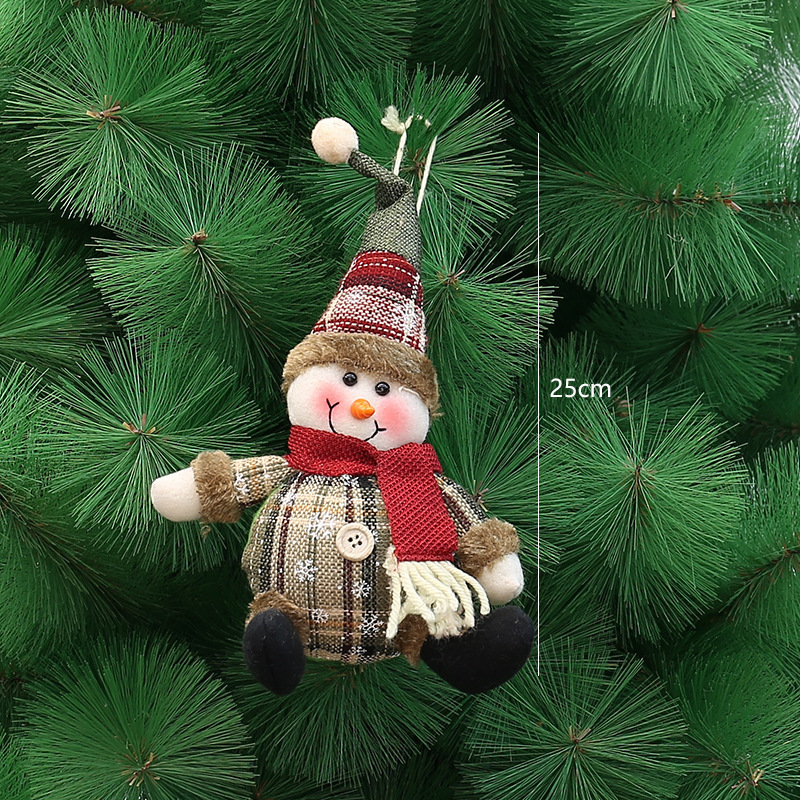スポット卸売クリスマスファブリック像老人雪だるまヘラジカ人形ペンダントクリスマスツリー装飾装飾品|undefined