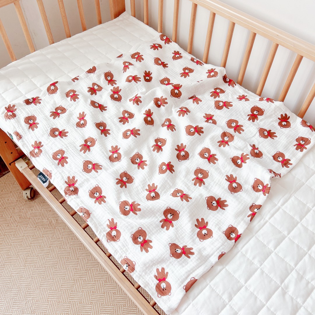 Transfronterizo simple ins bebé Toalla de gasa de cuatro capas Toalla de algodón toalla recién nacido manta de gasa Toalla de baño de tela