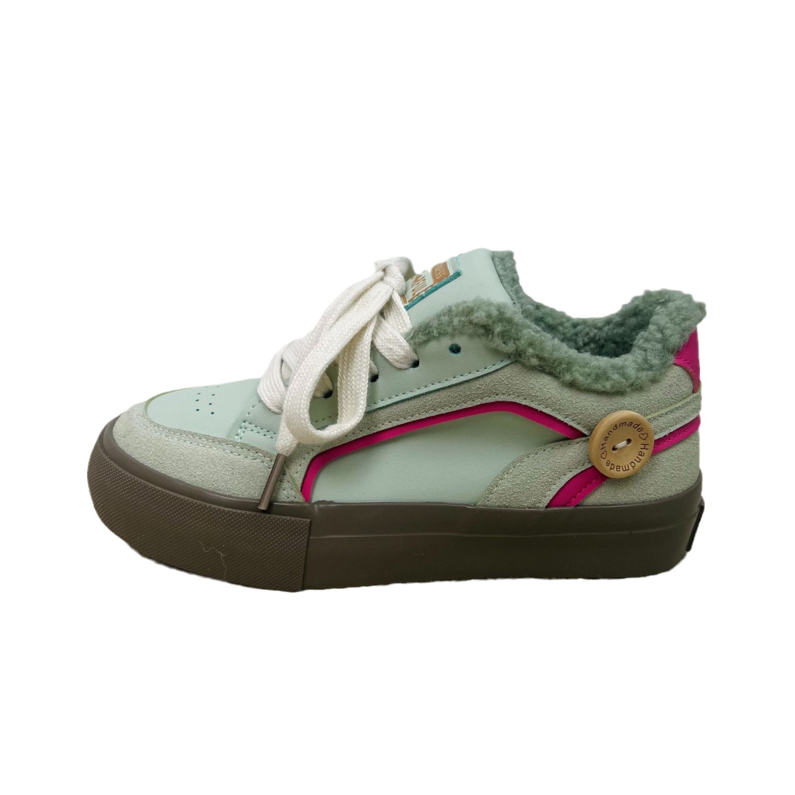 Nicho ins diseño zapatillas de deporte de las mujeres 2023 Otoño Nuevo Maillard low-top de color a juego con cordones de todo fósforo zapatos Casuales