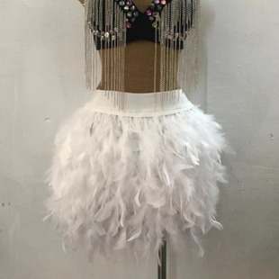 2025 Korean Style New Sweet Niche Design Feather Skirt Versatile Fashion Hip Skirt Super Fairy Skirt for Women