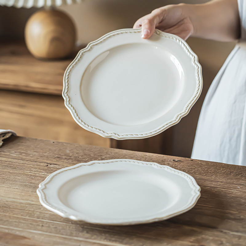 De alta calidad de estilo Palacio placa de cerámica Placa de carne hogar todo partido plato de desayuno Placa de pasta placa al por mayor