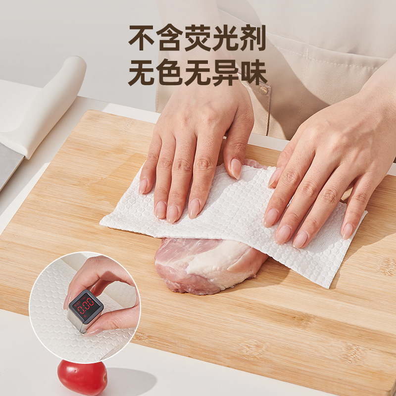 Toalla de cocina perezosa sin aceite para descontaminación espesa toalla de lavaplatos desechable absorción de agua sin cabello toalla de papel especial image 3