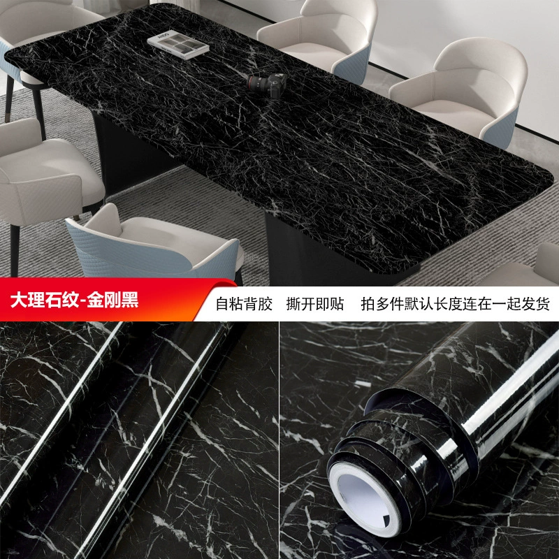 Self-adhesive Marble Vinyl Sticker Roll, Waterproof & Heat‑Resistant, Widths 40–120 cm