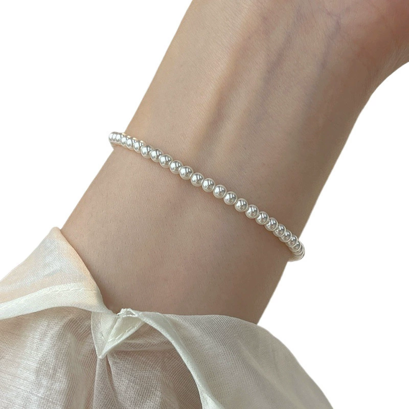 Серебряный браслет с сапфиром из жемчуга, изысканное украшение, серебро 925 пробы, легкий роскошный стиль