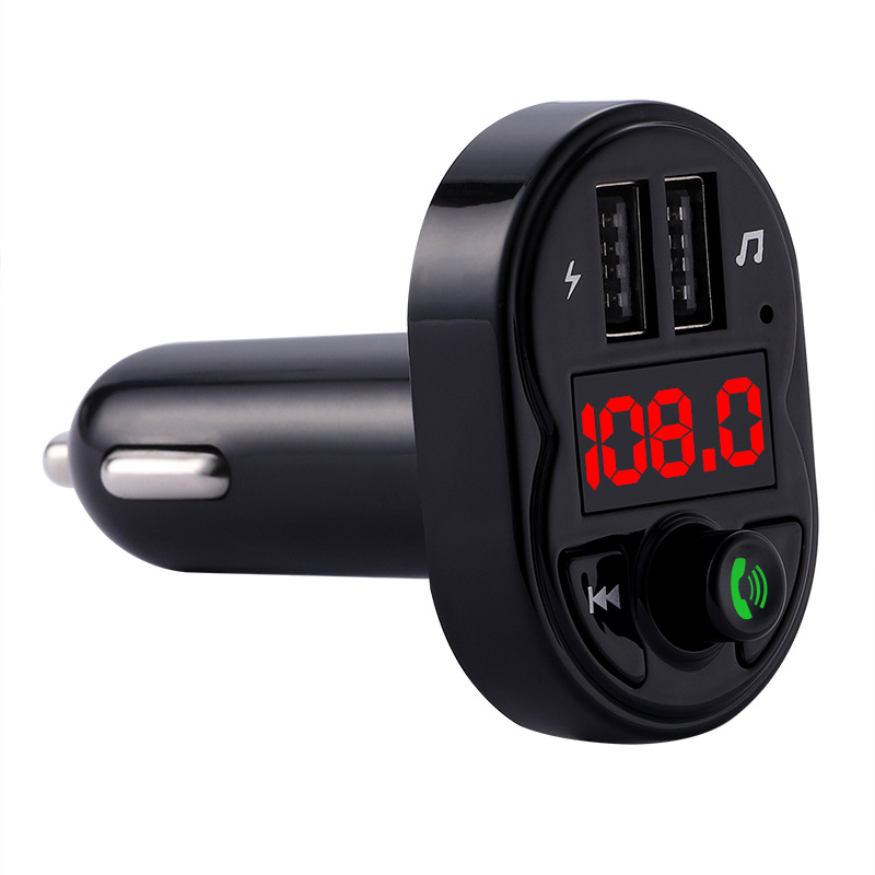 Southeast Asia Cross-Border Independent Station Manufacturer Supply Wireless Car Bluetooth Adapter Hands-Free Call U Disk/Tf Card Broadcast
