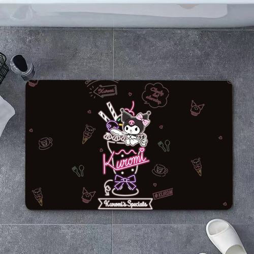 Cartoon bathroom technology cloth absorbent soft rubber floor mat bathroom door non-slip quick-drying foot mat