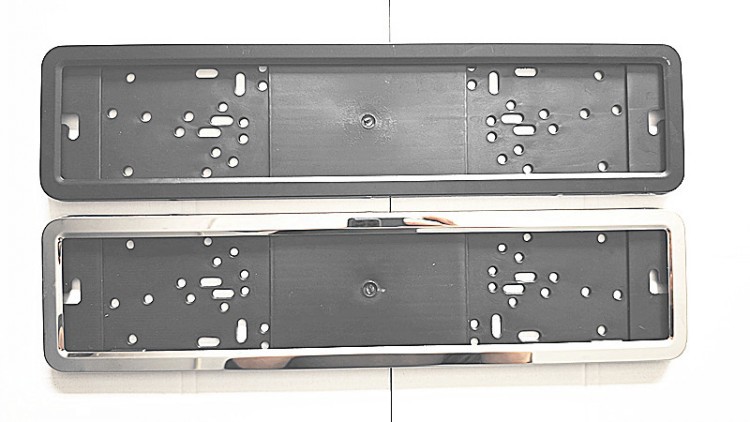 Foreign Trade European License Plate Frame Russian Ukrainian License Plate Frame Stainless Steel License Plate Frame License Plate Frame Wholesale Production