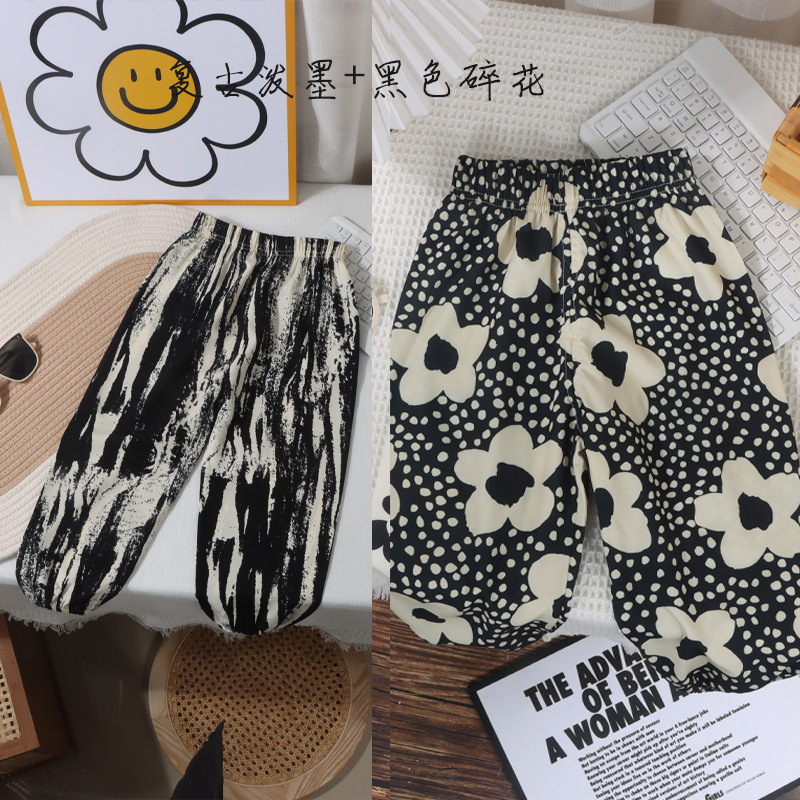 Pantalones infantiles de verano para niños, pantalones de nueve puntos para mujeres, pantalones anti-mosquitos coreanos, pantalones de lámpara, dos paquetes image 15
