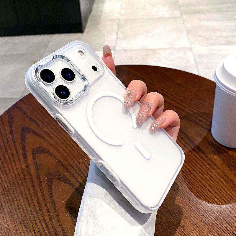 日韩ins新款冰甲双色iphone17pro max手机壳肤感电镀16pro全包15p|undefined