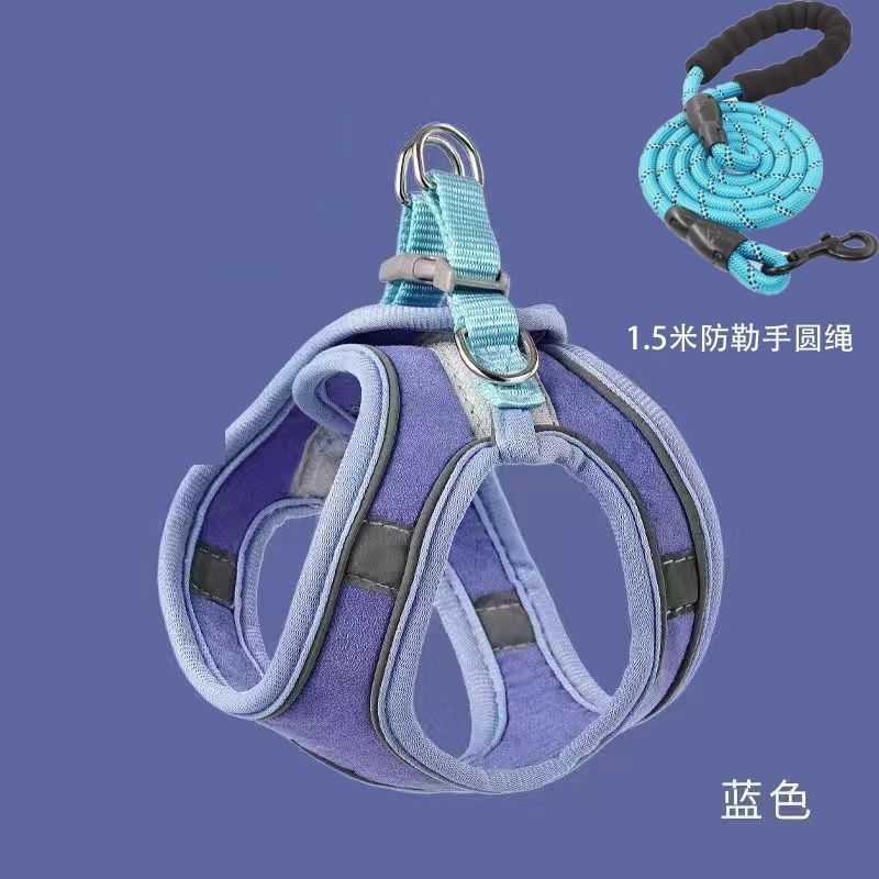 猫咪牵引绳可爱背心式胸背防挣脱幼猫魔术贴安全扣反光宠物遛猫绳|undefined