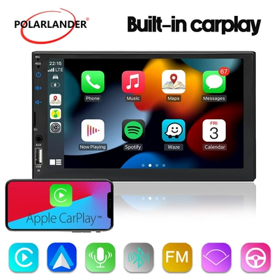 7inch Dual-Disk Built-In Wired Carplay Car Mp5 Player Bluetooth Car Fm Radio Stereo 12V (Car mp3)