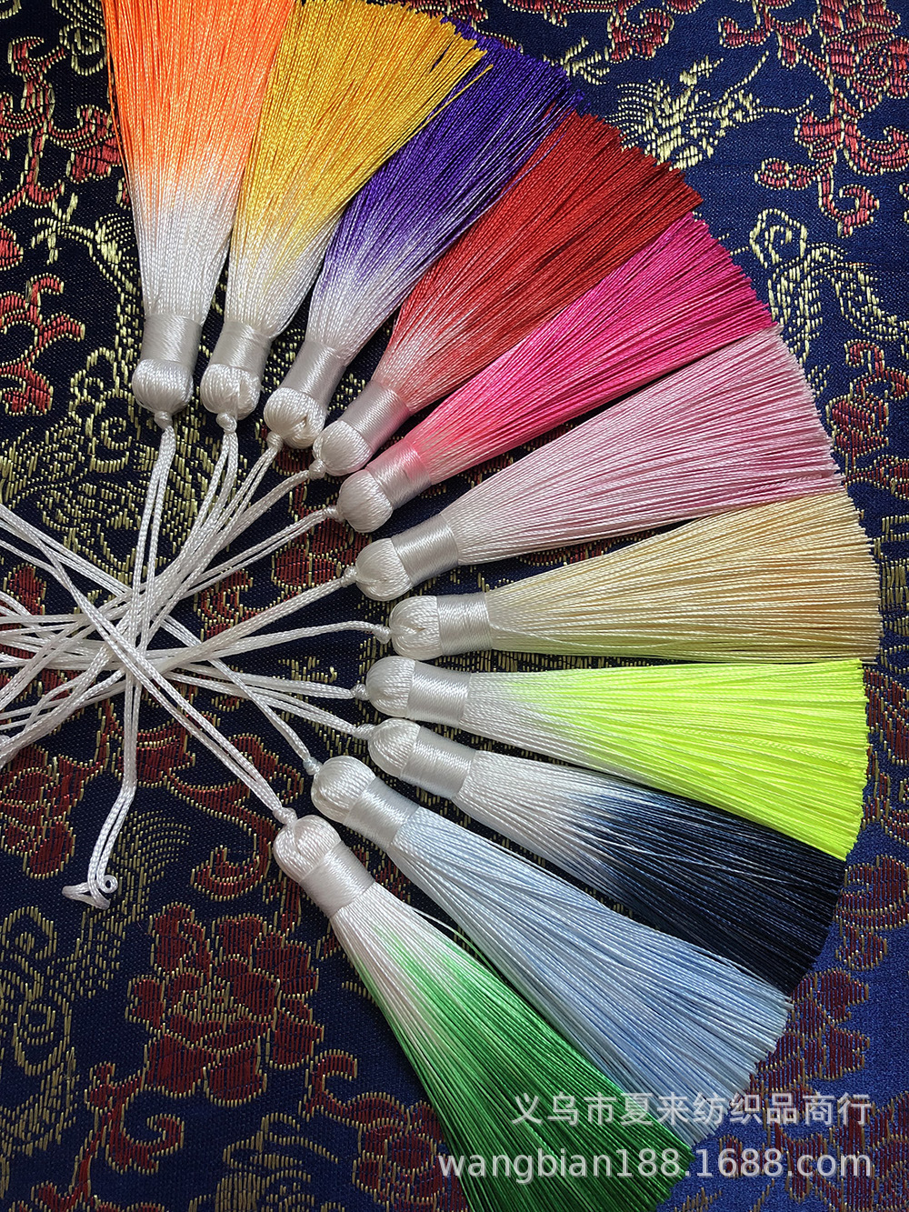 渐变流苏穗子彩色穗子古风扇坠汉服流苏手工DIY饰品配件 (6