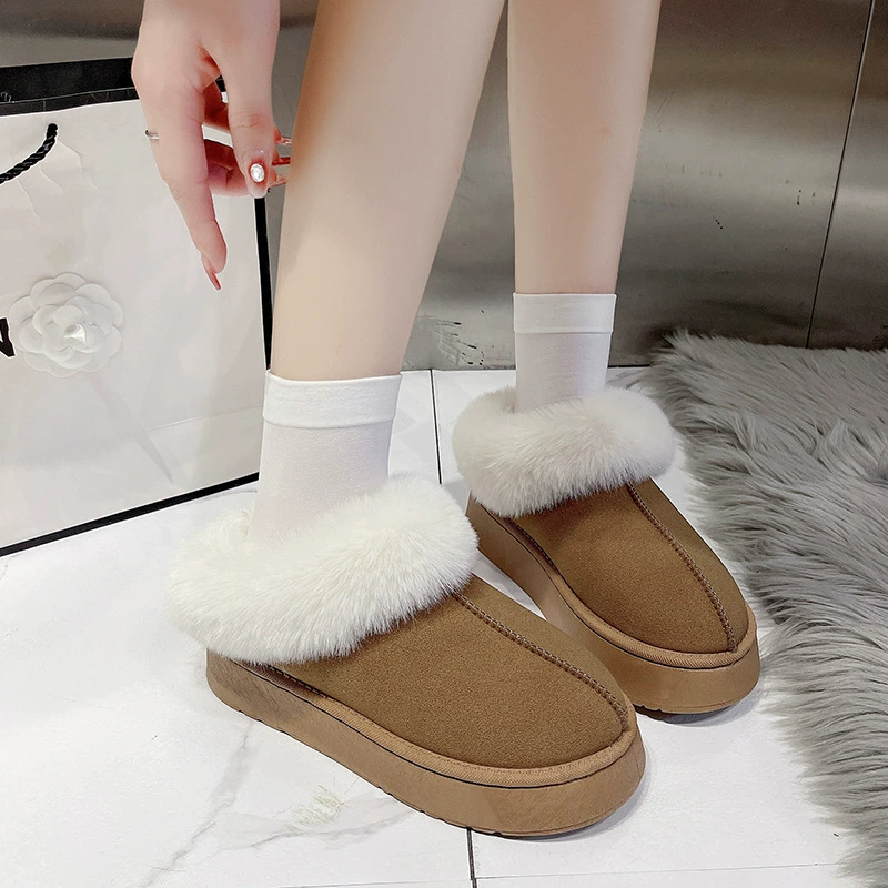 Warm winter boots platform, low shoes, 2024 years