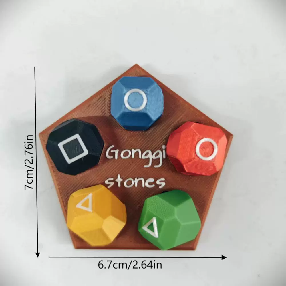 Игра "Gonggi Korean Game" для игры в граффити, развивающей координацию рук и глаз, с набором коричневых базовых пластин