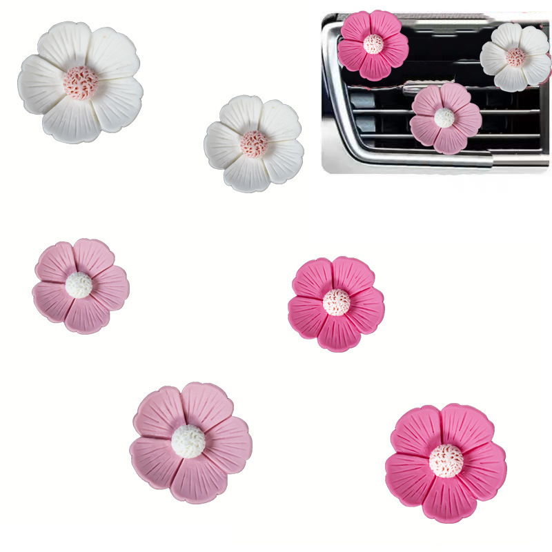 Fresh and Simple Five-Petal Flower Car Air Vent Perfume Clip Car Air Conditioning Vent Aromatherapy Flower Shape Fragrance Diffuser Fresh and Simple Five-Petal Flower Car Air Vent Perfume Clip Car Air Conditioning Vent Aromatherapy Flower Shape Fragrance Diffuser