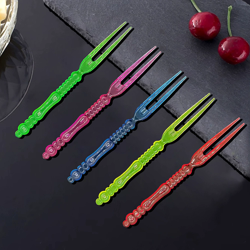 Party Products Bamboo Food Sign Buffet Cup Cake Cake Fruit Fork Cake Sastel Salad Stick