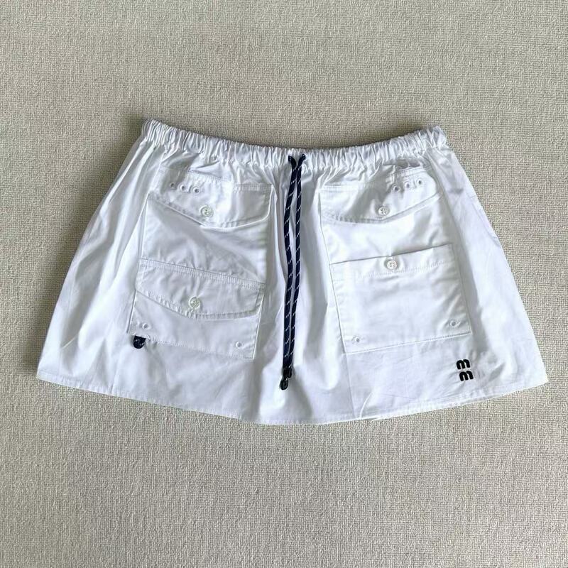 Correct Miu26 New Style Workwear Skirt with Letter Embroidery Logo, Versatile Short Skirt for Women, Age-Reducing Style, Korean Style
