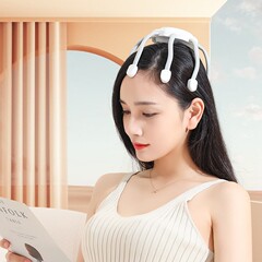 跨境八爪鱼头部按摩器智能电动按摩爪经络疏通头皮解压放松按摩仪