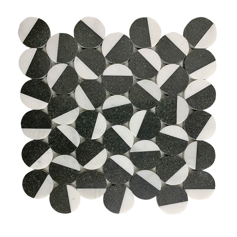 Marble round mosaic, wall villa, stand, decorations