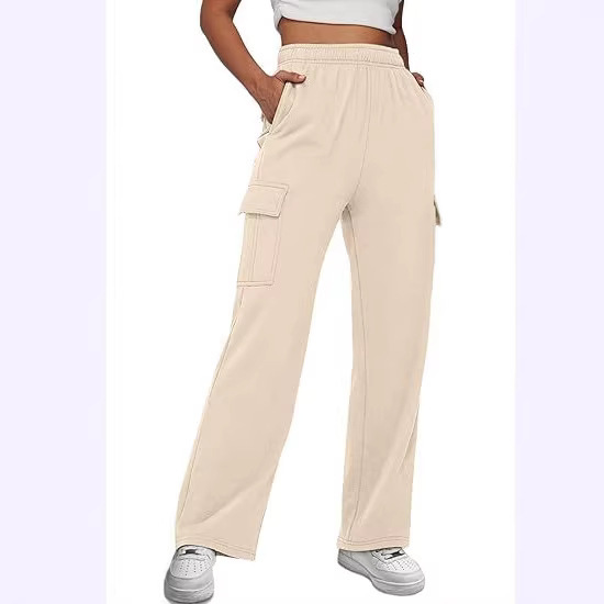 New Autumn and Winter Cargo Pants for Women, American Casual Sports Pants, New High-waisted Slimming Look Straight Wide-leg Loose Pants