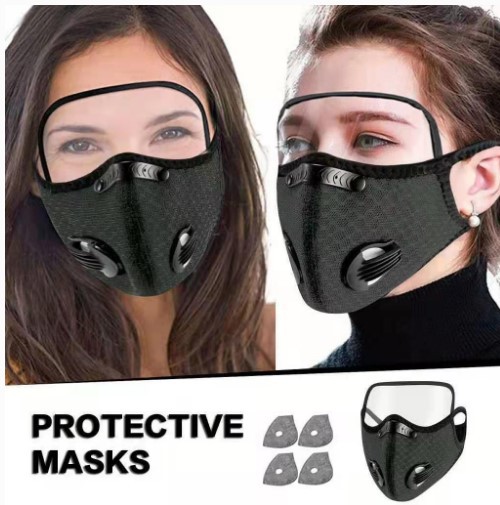 Dedicated Cycling Mask With Breathing Valve Mask Filter Dust Mask With Protective Lens Detachable