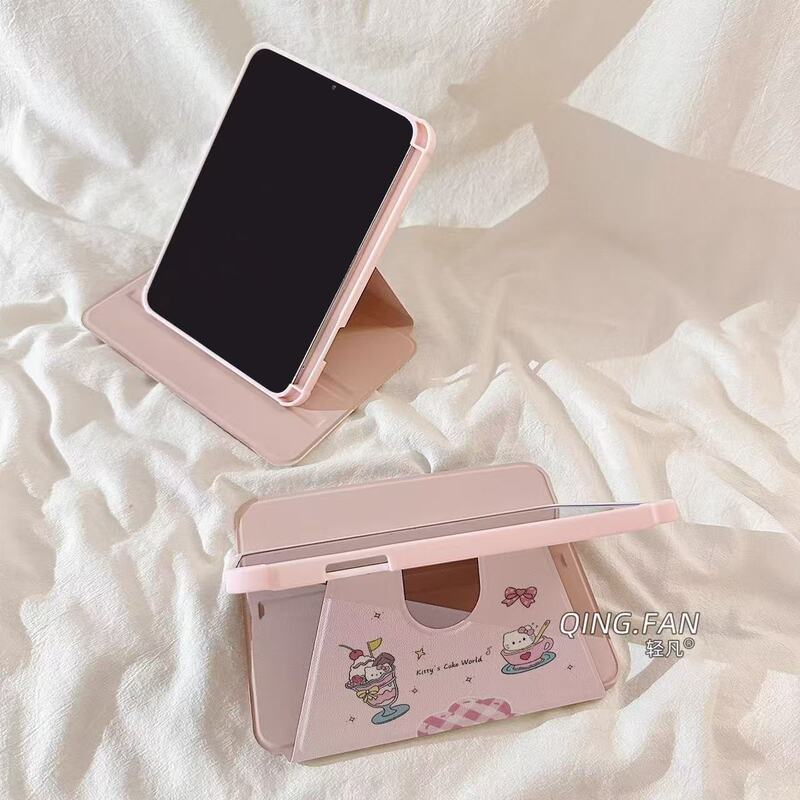 漫画 KT 猫 iPadair4/5/6/7 保護カバー回転アクリル Apple iPadPro/11A16/10 世代|undefined