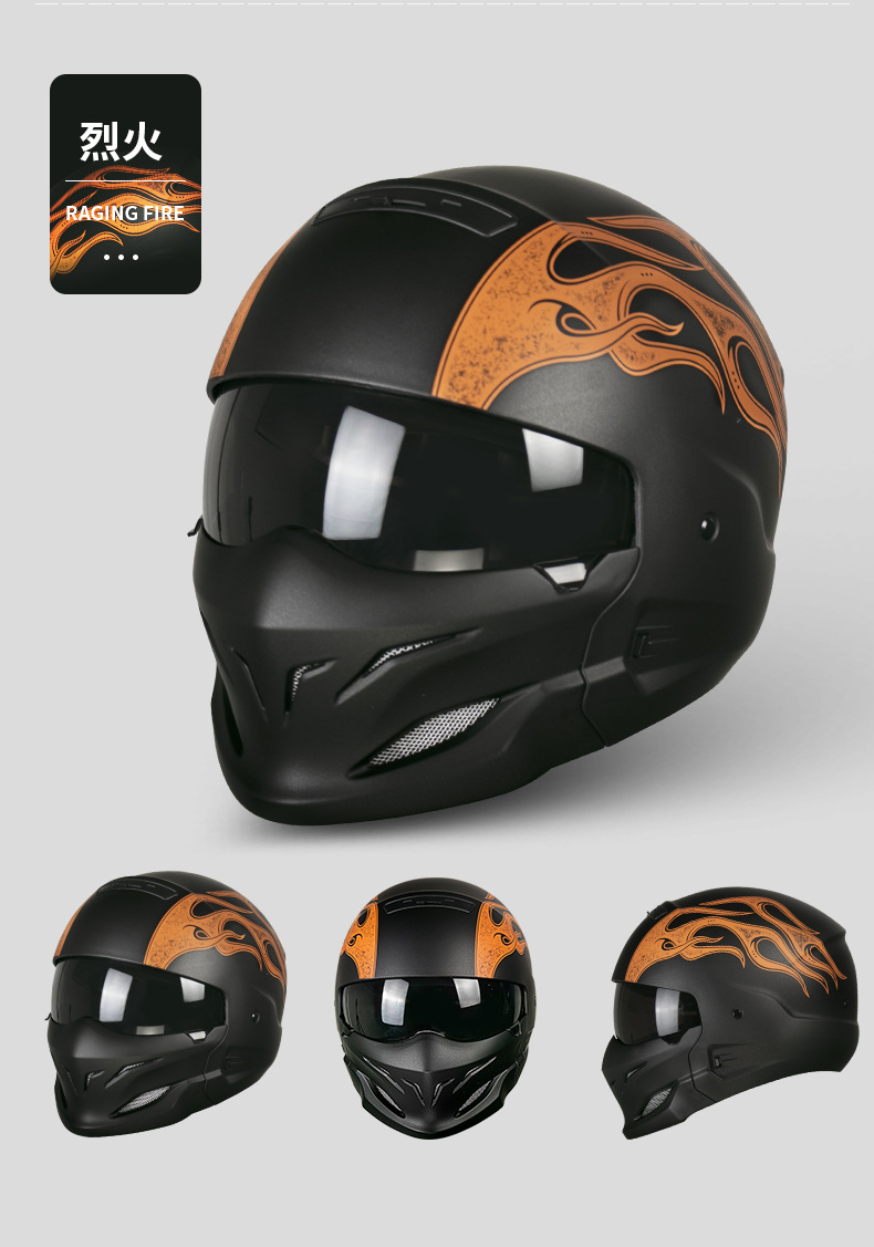 Scorpion Generation One Combination Helmet 3C/Dot Certified, Can Be Equipped with Bluetooth, Suitable for Motorcycles, Electric Vehicles, and Retro Helmets