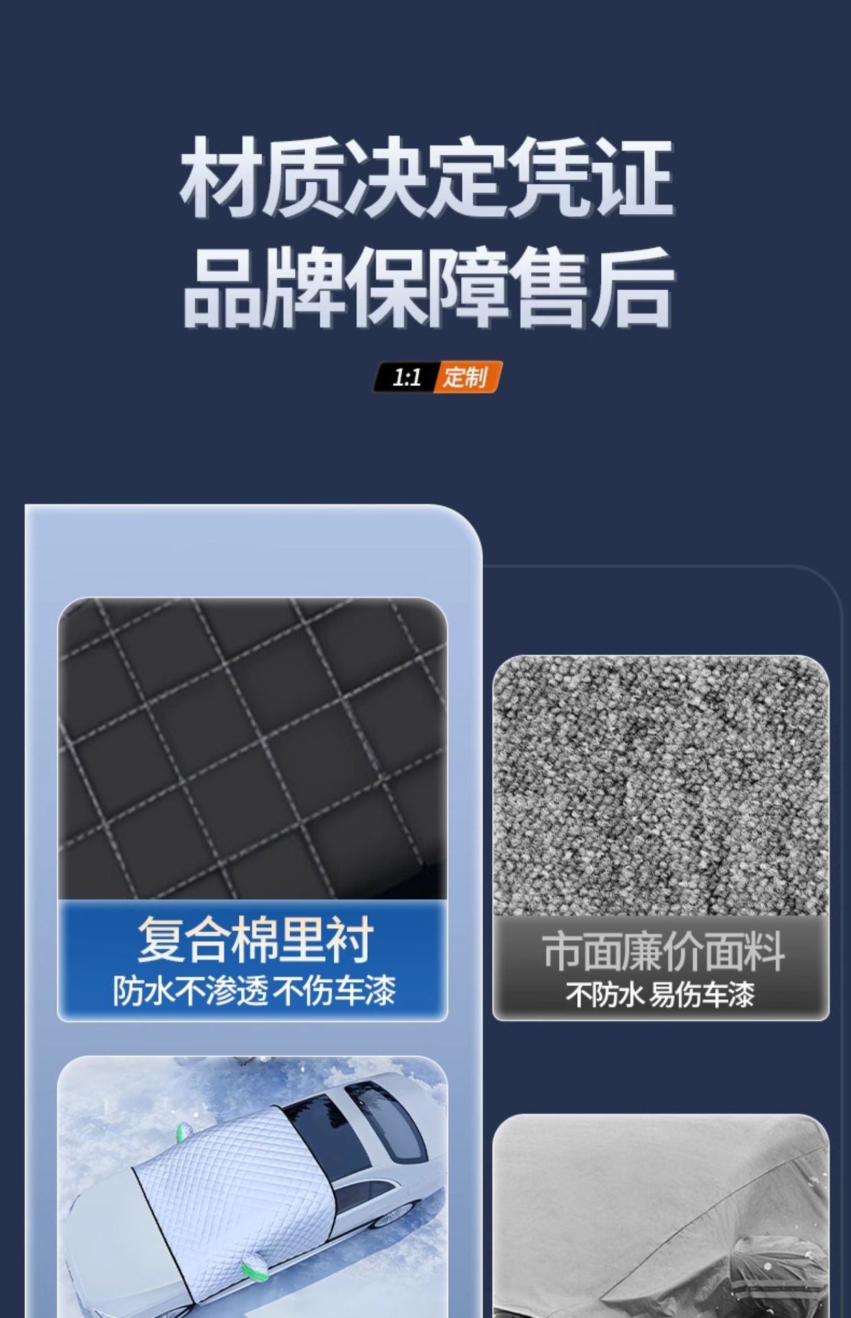 Suitable for Geely Car Snow Cover, Front Windshield Anti-Freeze Cover, Car Cover, Snow-Proof and Frost-Proof Half Windshield Car Cover for Winter