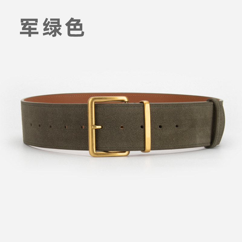Women's Genuine Leather Suede Waist Belt - Fashion Wide Belt For Dresses, Coats, And Sweaters - Wholesale Cross-Border - Thumbnail 7