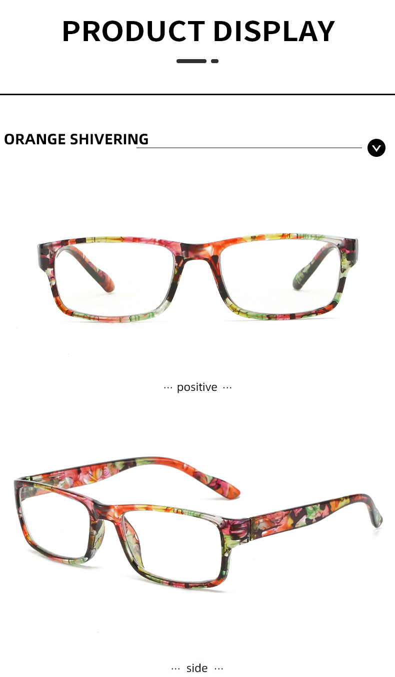 Simple Style Ditsy Floral Ac Square Full Frame Optical Glasses display picture 11