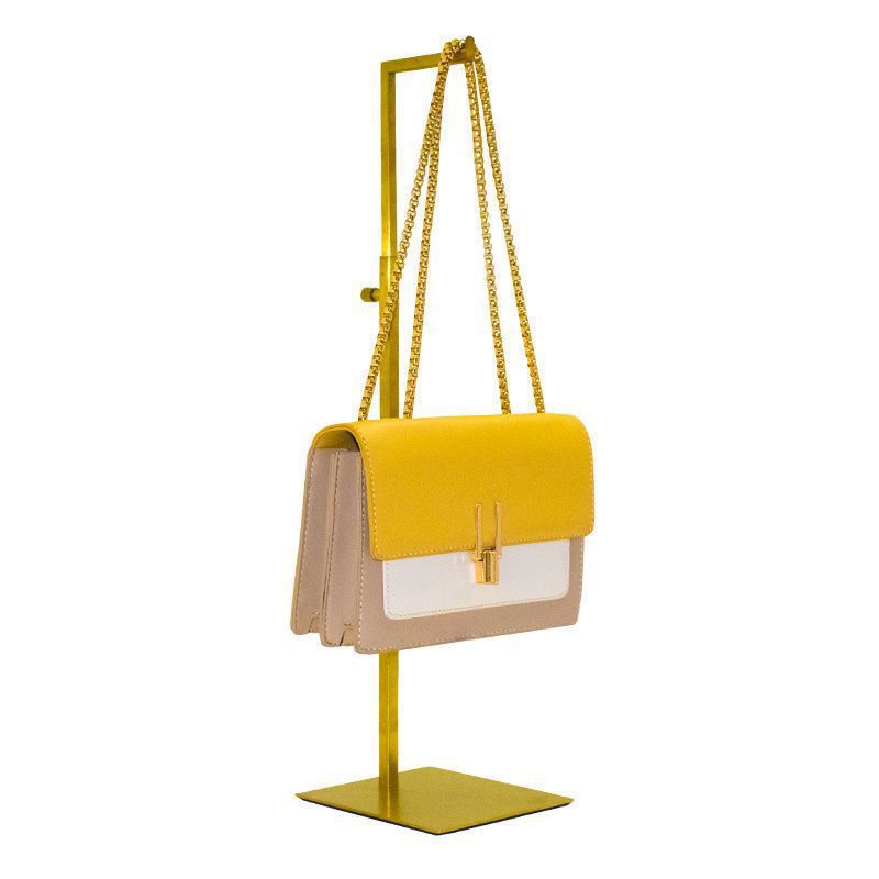Estante de bolsa de acero inoxidable ventana bolsa de exhibición estante de exhibición de mesa vertical de alto grado cabina de exhibición soporte de piso ajustable