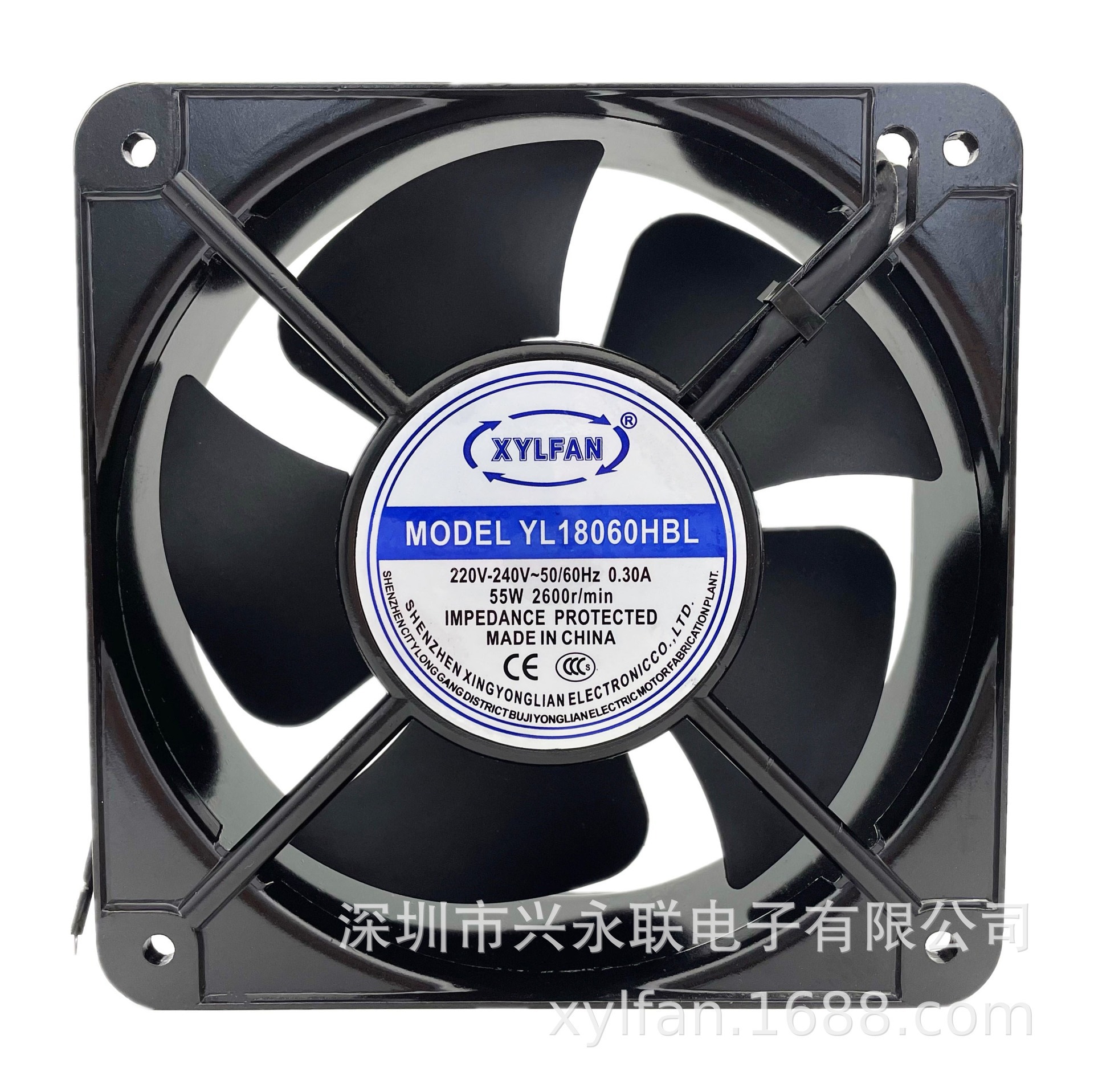 AC18060HBL双滚珠铜线机柜电焊机充电桩散热风扇交流轴流风机