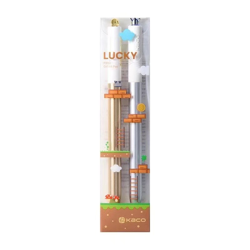Envío gratis Kaco Chuxin Lingyue Jingdian Presione el bolígrafo de góner Examen de estudiante Cepillo Pen Set Colección al por mayor