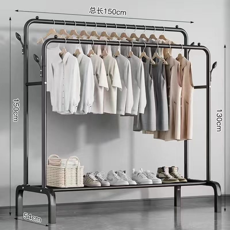 Perchero de secado plegable de pie para uso doméstico dormitorio balcón interior colgar ropa de forma sencilla