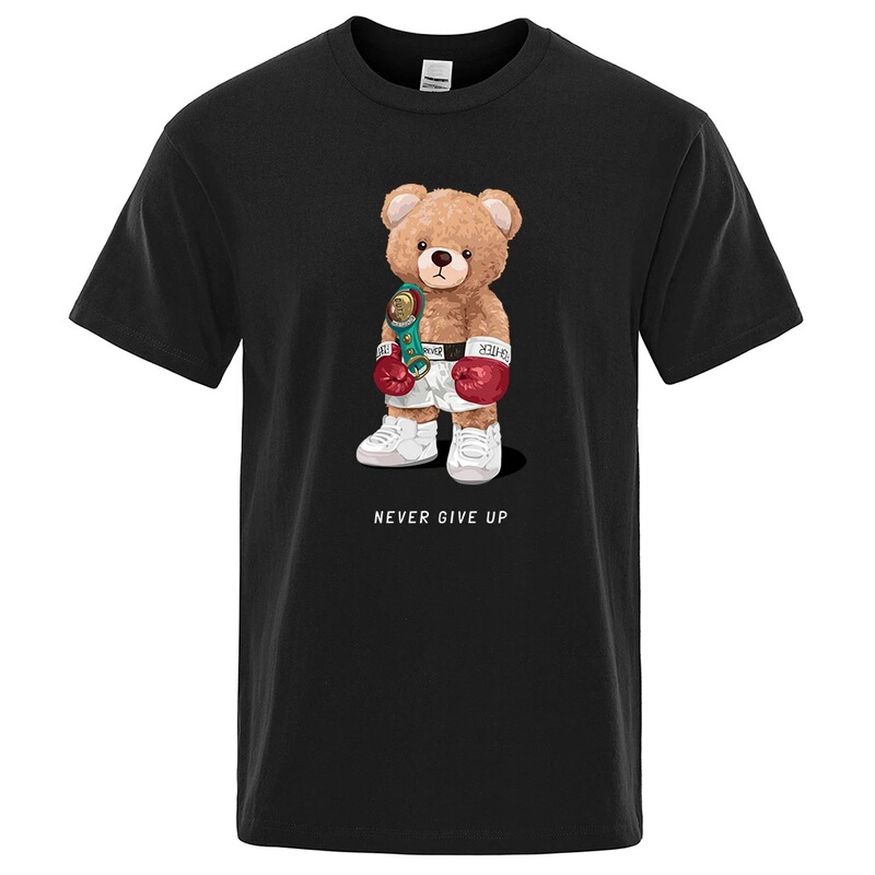 T-Shirt Clothing S Print Cotton-Free XXXL T-Shirt Men's Strong Teddy Bear Boxer Casual Short-Sleeve Funny T-Shirt Clothing S Print Cotton-Free XXXL T-Shirt Men's Strong Teddy Bear Boxer Casual Short-Sleeve Funny